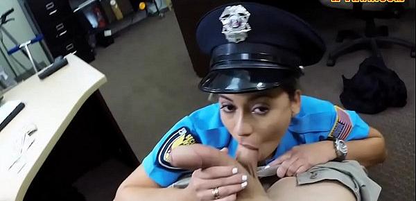  Busty police officer pounded by pawn guy